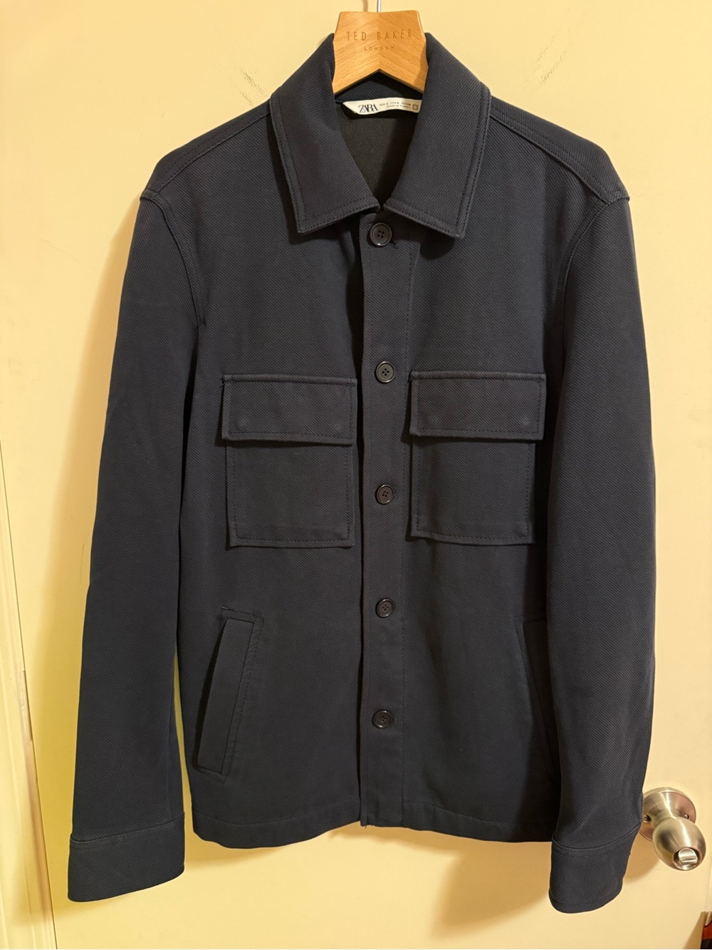 Zara Men Dark Navy Field Shirt Jacket Shacket - Small
